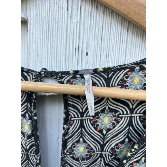 Free‎ People Rolling Hills Peasant Long Bell Sleeve Tunic Top Small - Picture 6 of 8